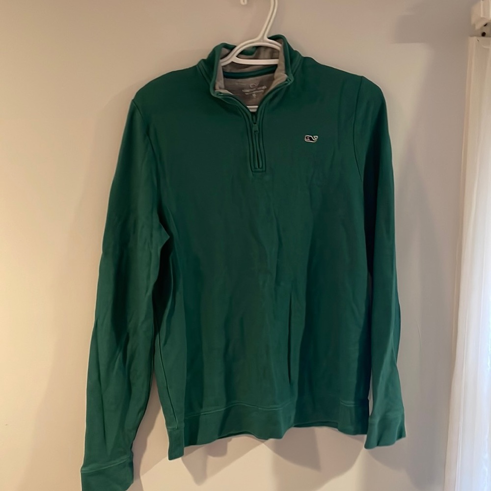 boys vineyard vine green quarter zip